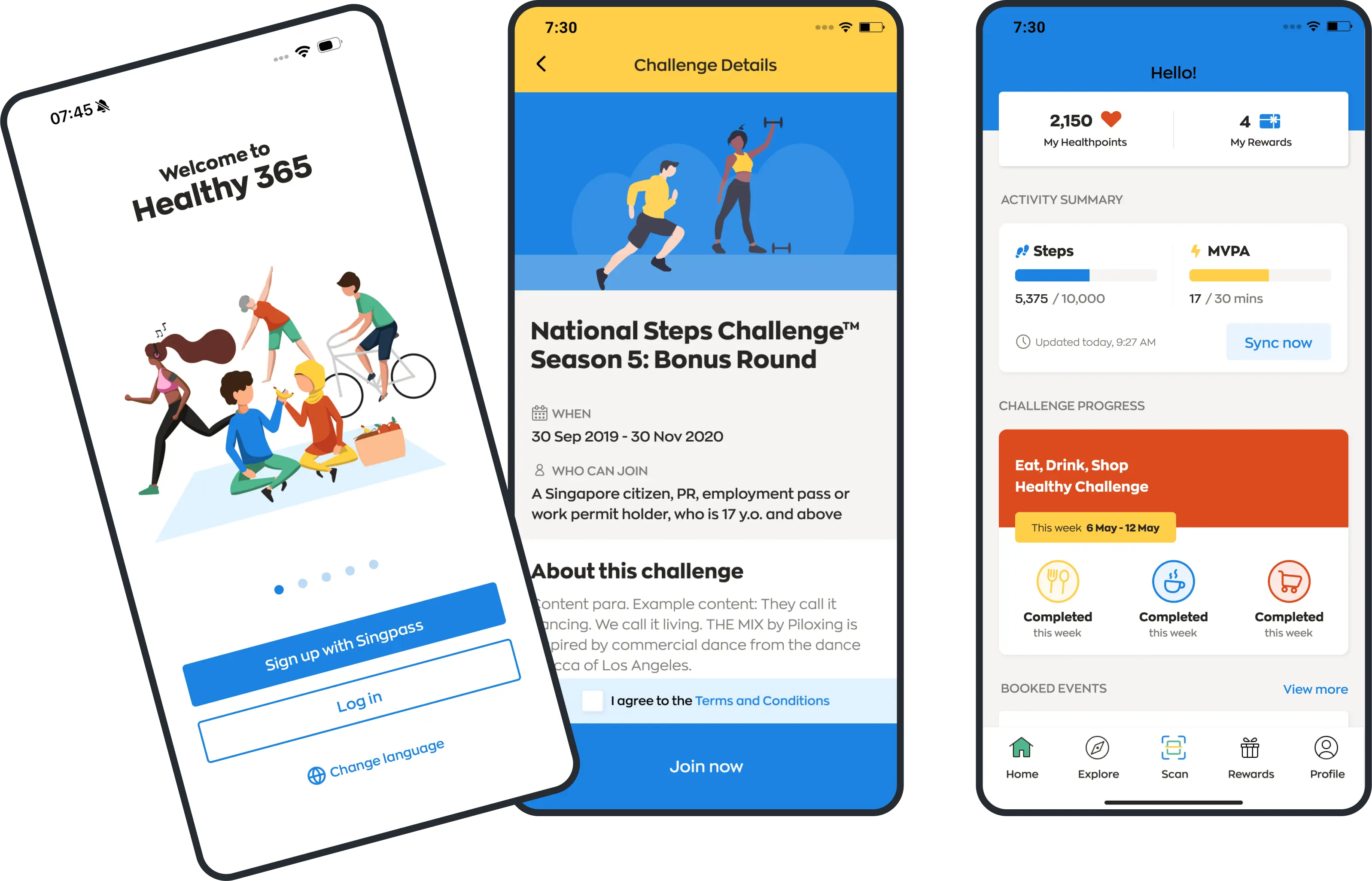 Healthy 365 App redesign for Singaporeans